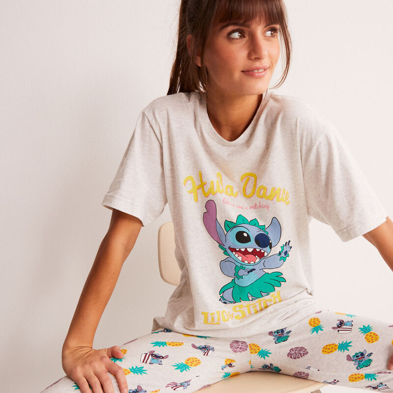 top con estampado de Stitch Hula Dance - crudo top con estampado de Stitch Hula Dance - crudo;