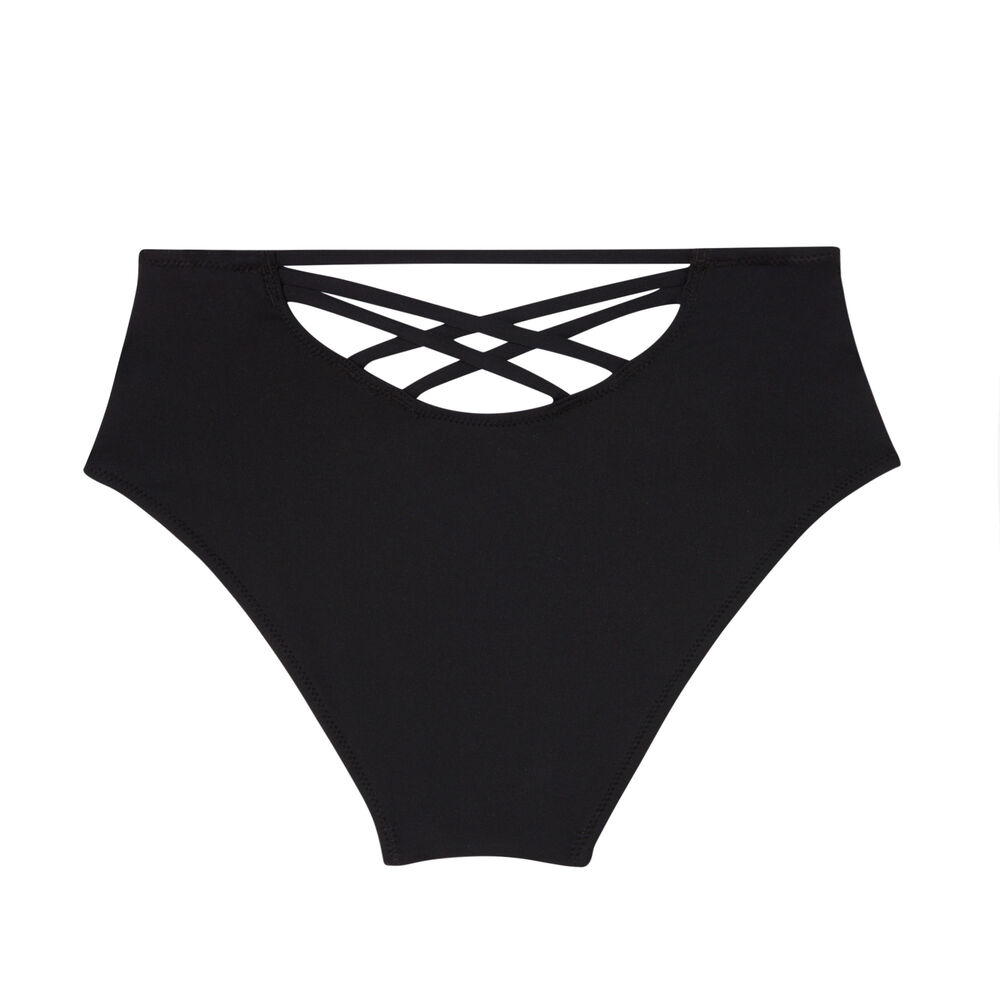 Parte de abajo de bikini braguita de talle alto - negro negro.