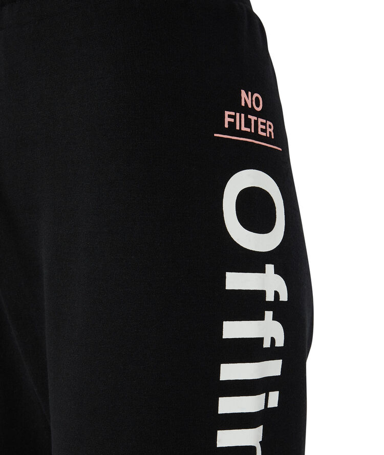 Pantalón de chándal de felpa offliniz negro.