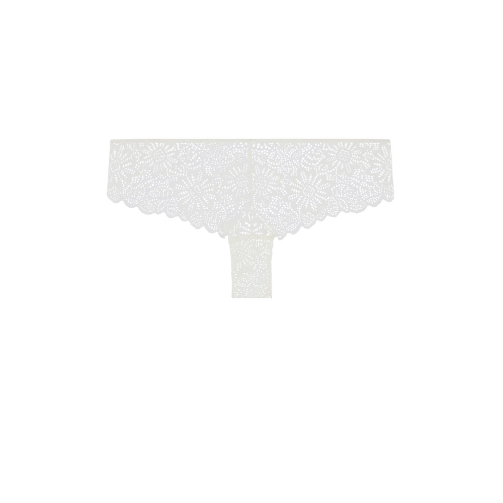 Braguita culotte de encaje - blanca blanco.
