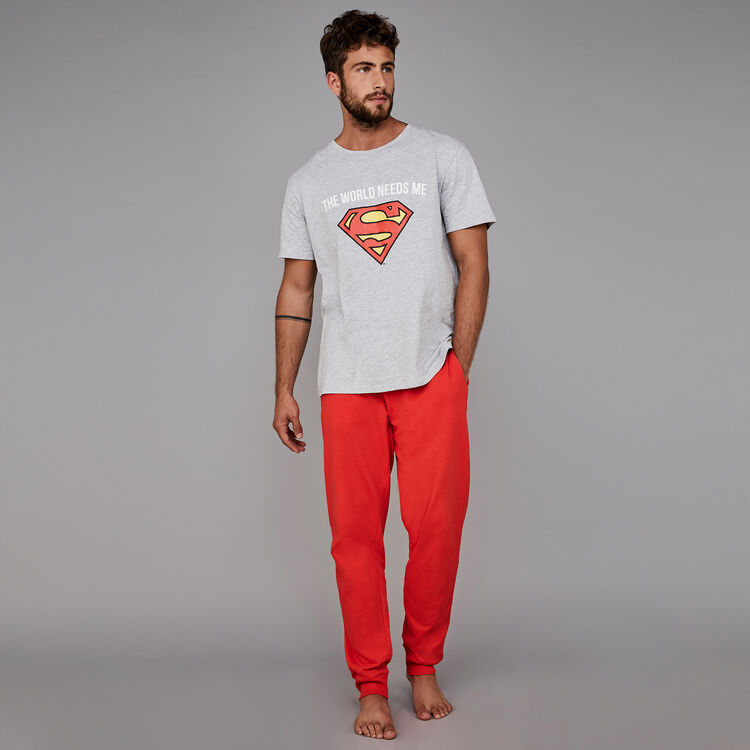Conjunto de pijama gris para hombre needsiz grey.