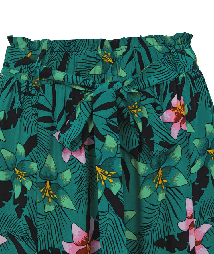 Pantalón fluido y amplio - verde verde.