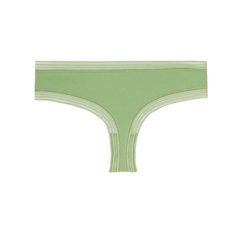 Braguita culotte con bordes de encaje - verde verde.