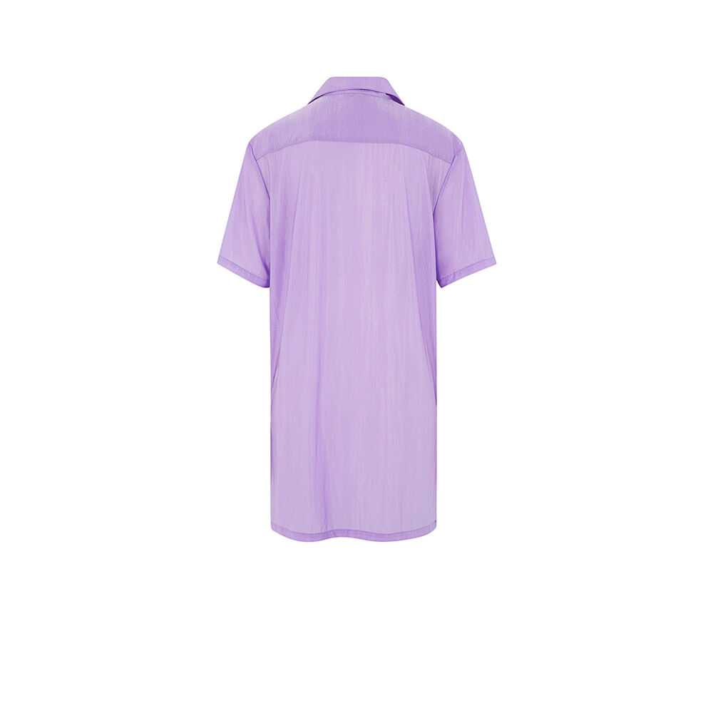 Vestido de manga corta metalizado - lilas morado.