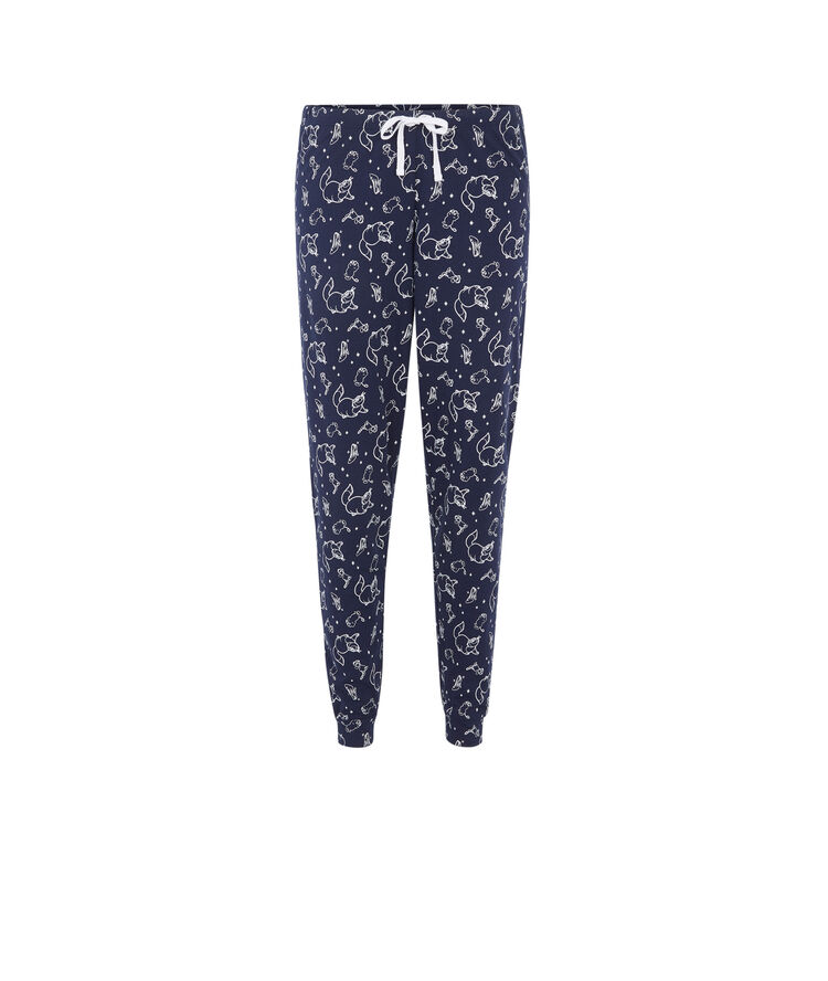 Pantalón con dibujo con la licencia de cenicienta azul marino.
