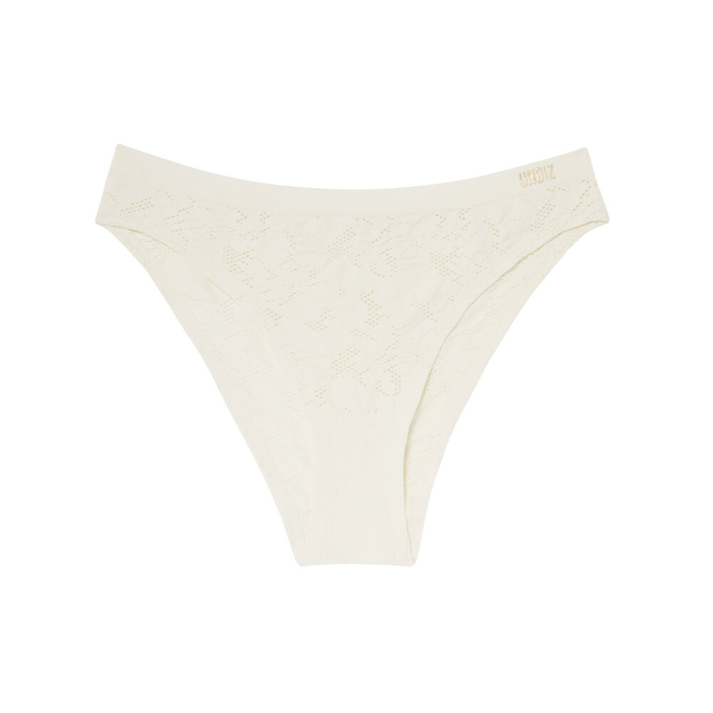 Braguita de talle alto efecto jacquard - crudo crudo.