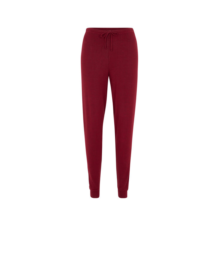 Pantalón de punto afelpado quodiz burdeos.