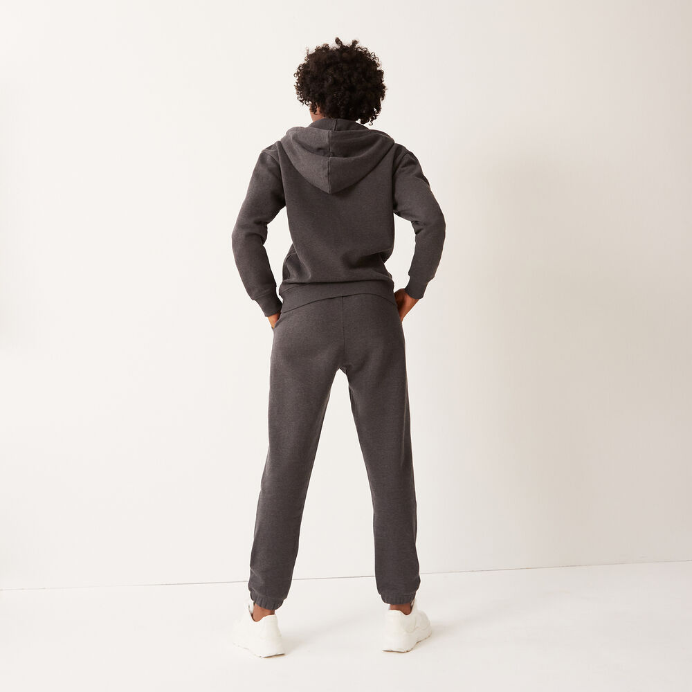 Pantalón fruncido en la cintura y tobillo con mensaje - gris gris.