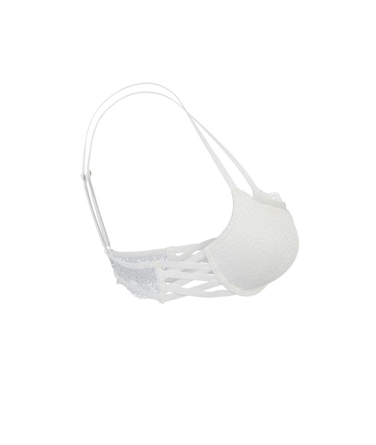 Sujetador ultra push up con encaje sabriniz blanc.
