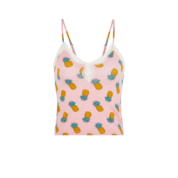 Top de punto con piñas estampadas yellonaniz Top de punto con piñas estampadas yellonaniz;