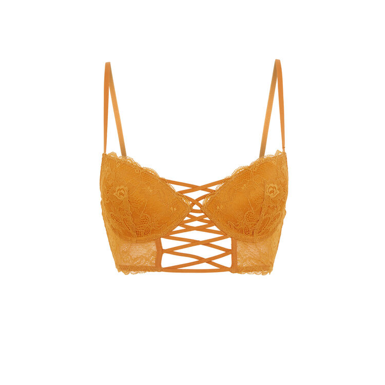 Sujetador bustier con push-up ocre flirtiz Sujetador bustier con push-up ocre flirtiz;