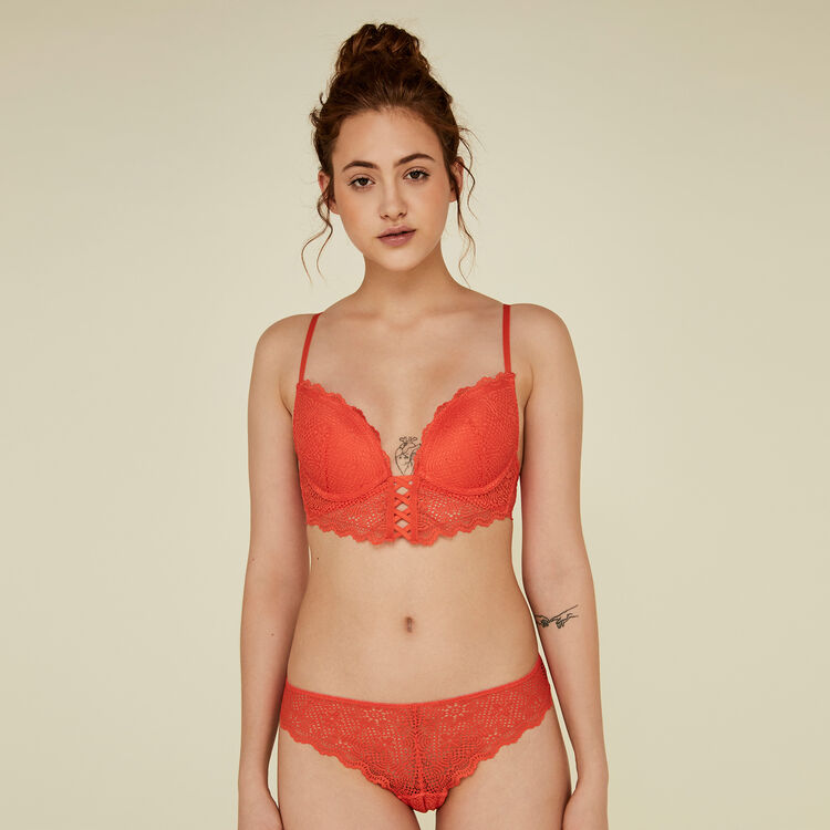 Sujetador corpiño push-up naranja mahaliz orange.