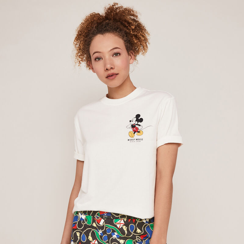 Top con mangas con estampado de Mickey - blanco Top con mangas con estampado de Mickey - blanco ;