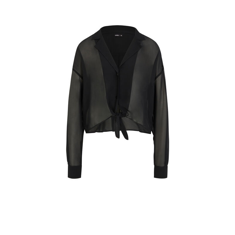 Camisa semitransparente - negra Camisa semitransparente - negra;