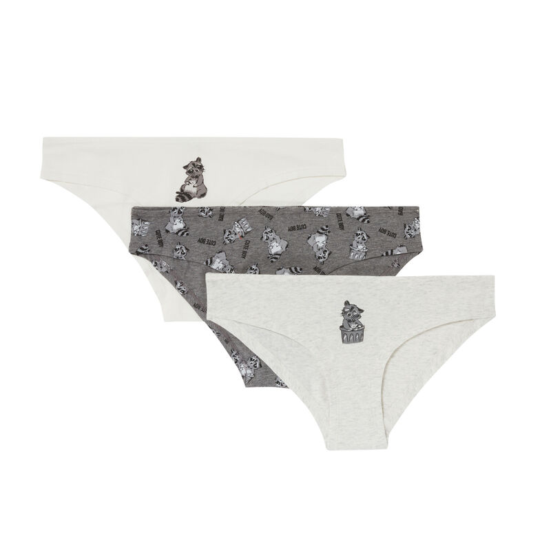 Juego de 3 braguitas estilo ratón - gris Juego de 3 braguitas estilo ratón - gris;
