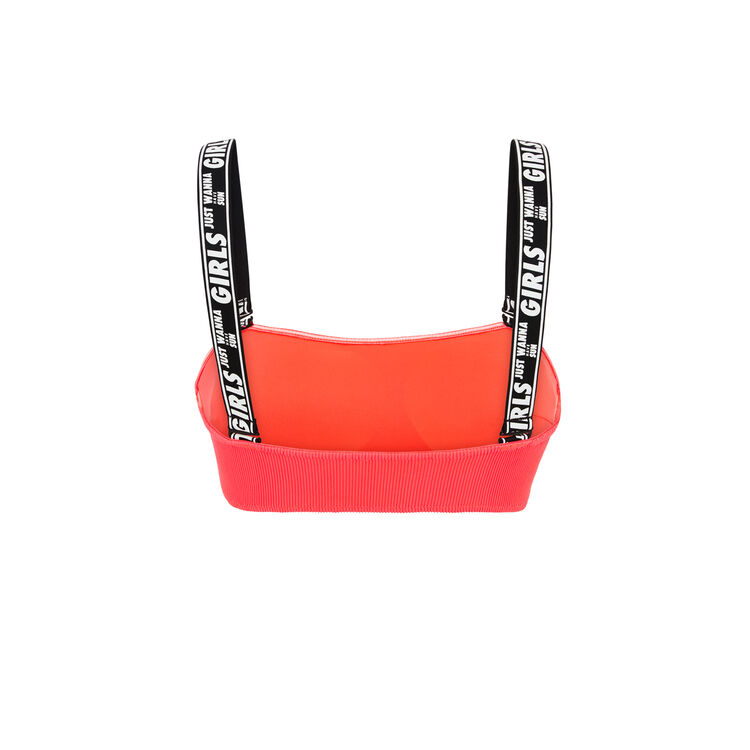 Haut de maillot de bain corail fungaufriz red.