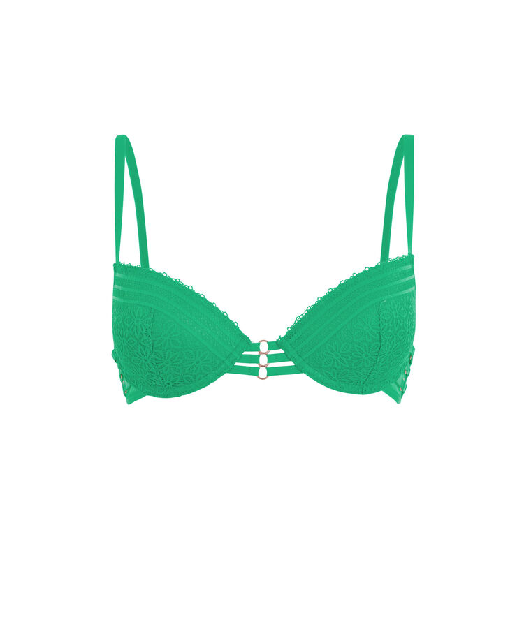 Sujetador push-up verde esmeralda triasiz verde.