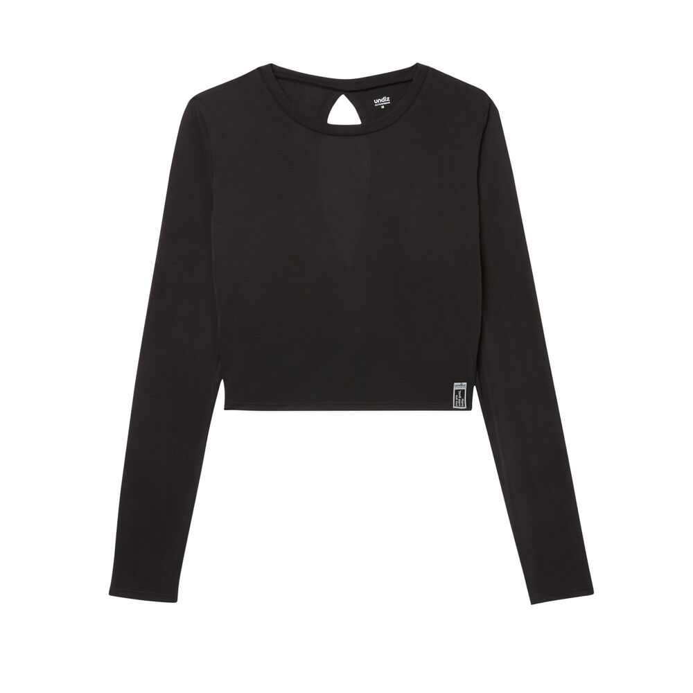 Top con la espalda descubierta efecto twist - negro negro.
