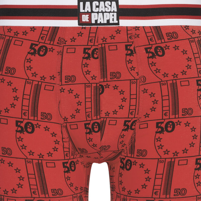 Bóxer de algodón de La Casa de Papel - rojo Bóxer de algodón de La Casa de Papel - rojo;