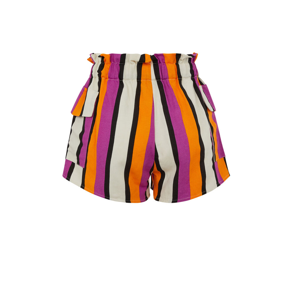 Short a rayas - naranja naranja.