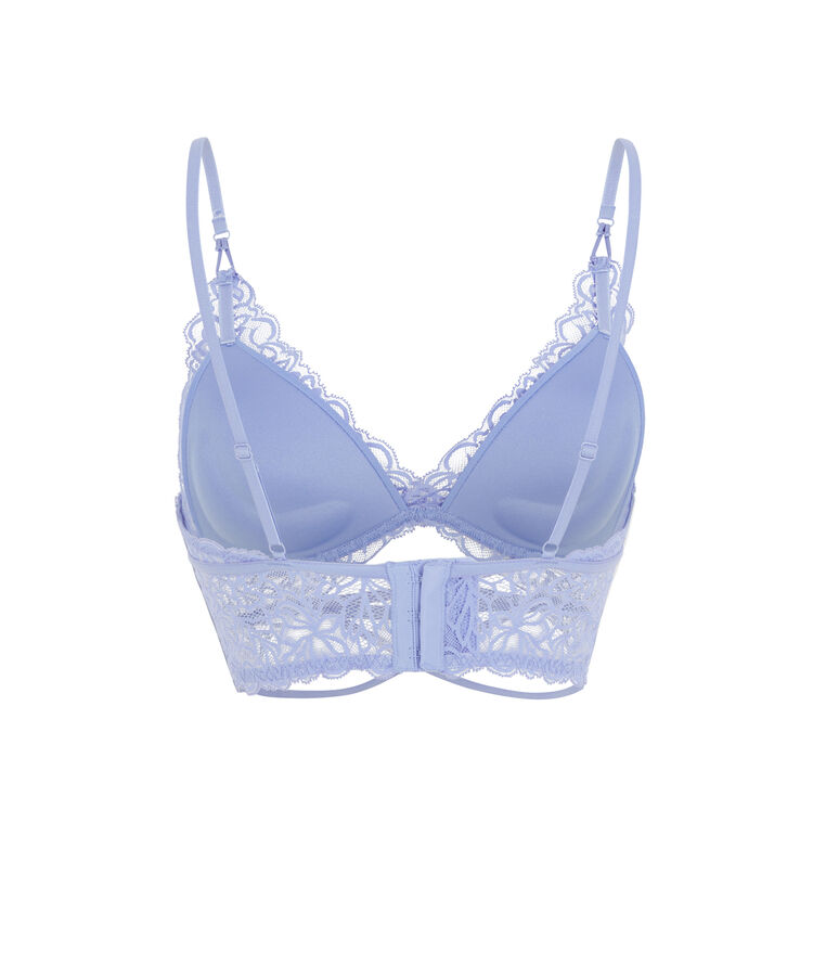 Sujetador triángulo push-up de encaje - azul cielo azul cielo.