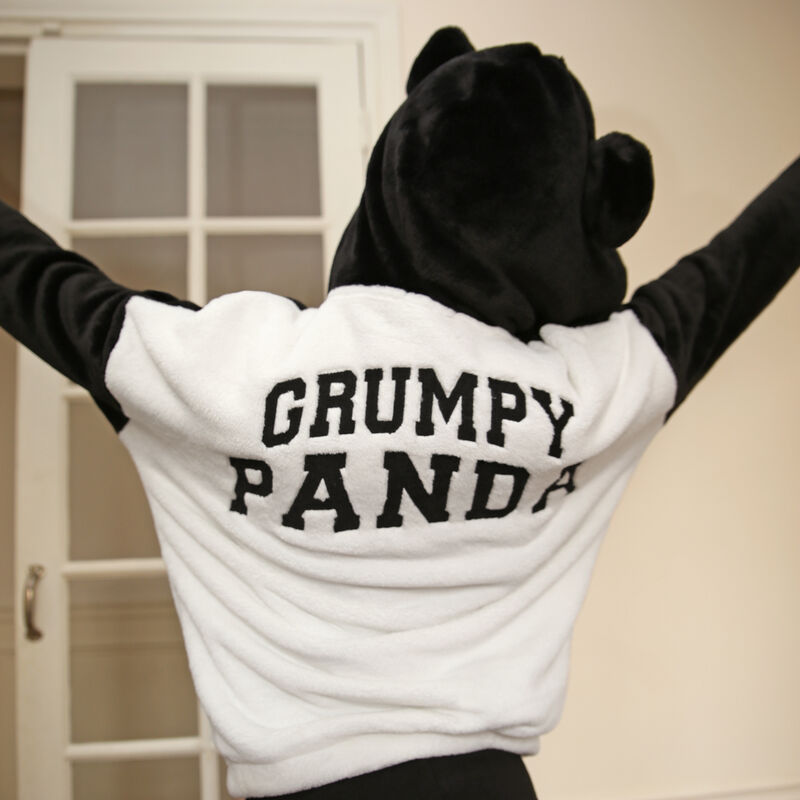 Polar panda con mensaje de panda gruñón - negro Polar panda con mensaje de panda gruñón - negro ;