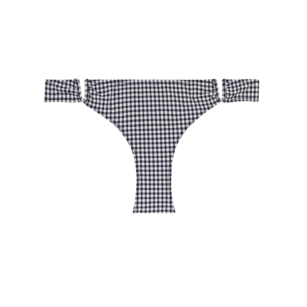 Parte de abajo del bikini con motivo de vichy - azul azul.