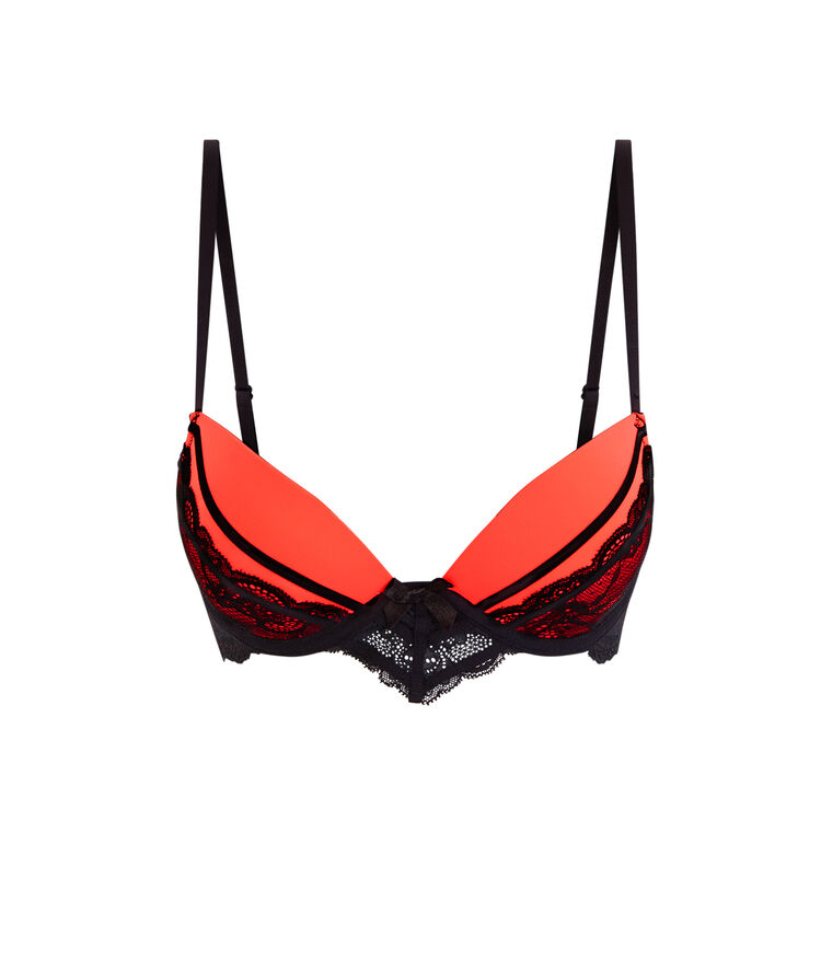 Sujetador push-up de encaje new princiz burdeos.
