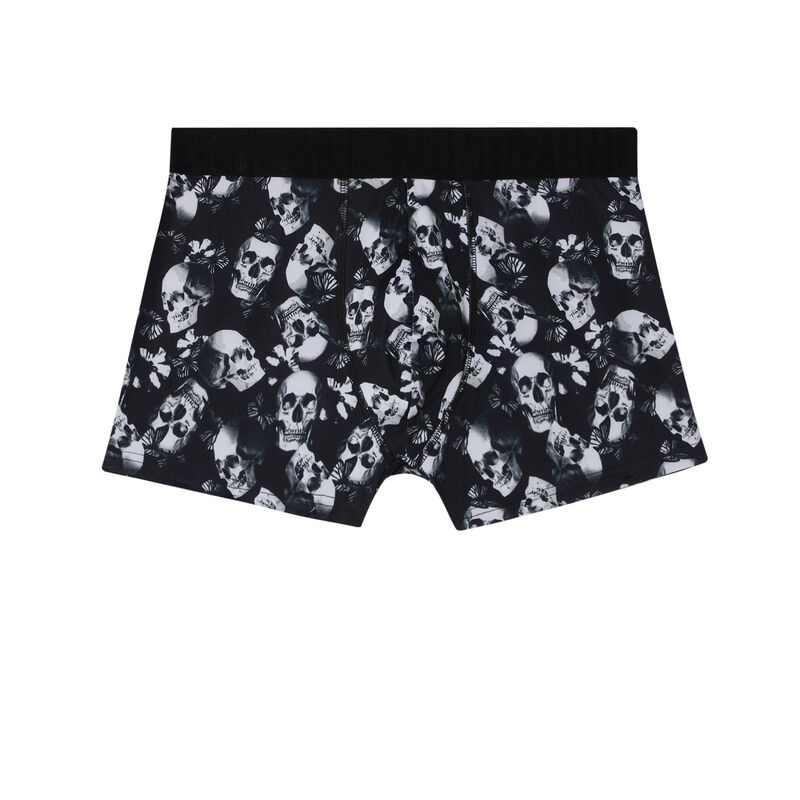 bóxer con estampado de calavera - negro bóxer con estampado de calavera - negro;