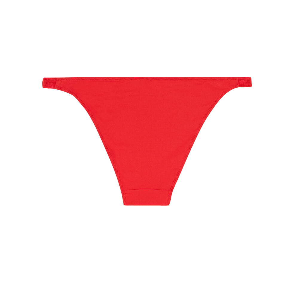 Parte de abajo de bikini con detalles fruncidos - rojo rojo.