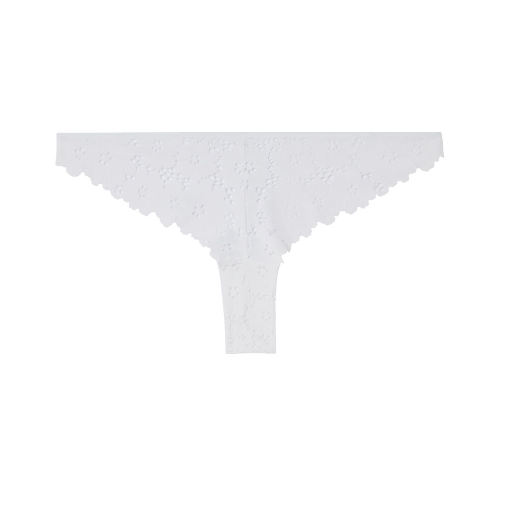 Braguita brasileña toda de encaje calado - blanco blanco.