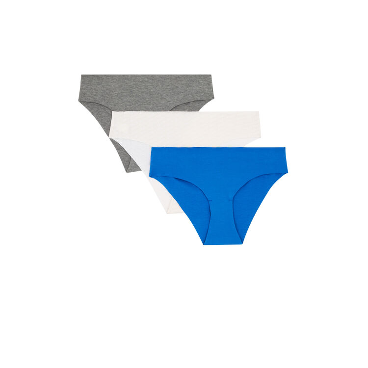 Juego de braguitas culotte de algodón liso clincotoniz Juego de braguitas culotte de algodón liso clincotoniz;