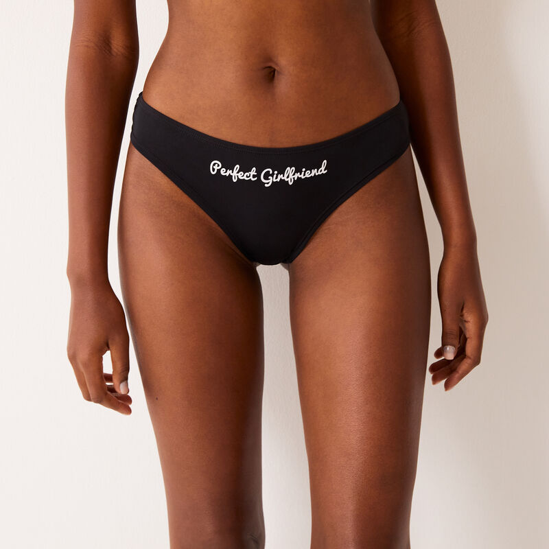 braguita con estampado perfect girlfirend - negra braguita con estampado perfect girlfirend - negra;