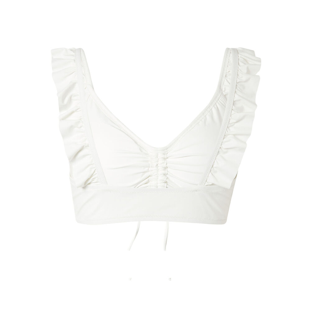 Parte de arriba de bikini con tirantes y volante - negro negro.