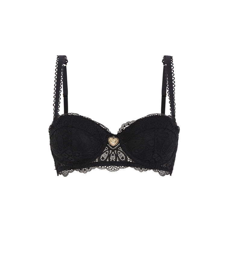 Sujetador push-up con detalle de joya - negro negro.