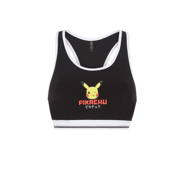SUJETADOR DEPORTIVO NEGRO LOVEPIKACHIZ SUJETADOR DEPORTIVO NEGRO LOVEPIKACHIZ;