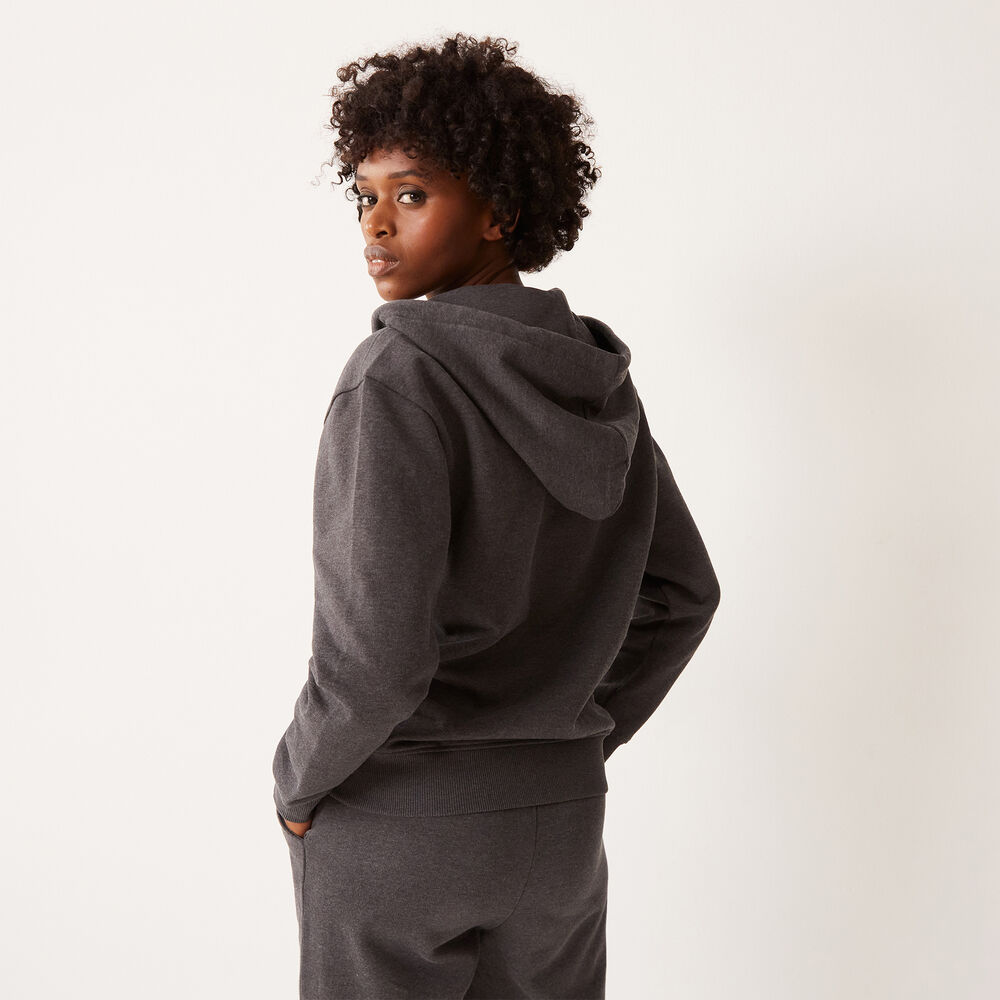Chaqueta con capucha con mensaje - gris gris.