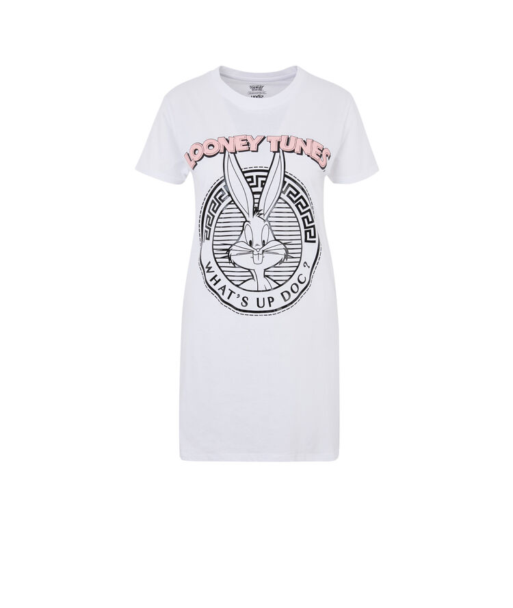Top de manga corta con licencia looney tunes bunblutiz blanco.