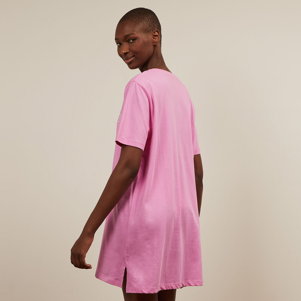 Camiseta larga estampado all boobs - rosa rosa.
