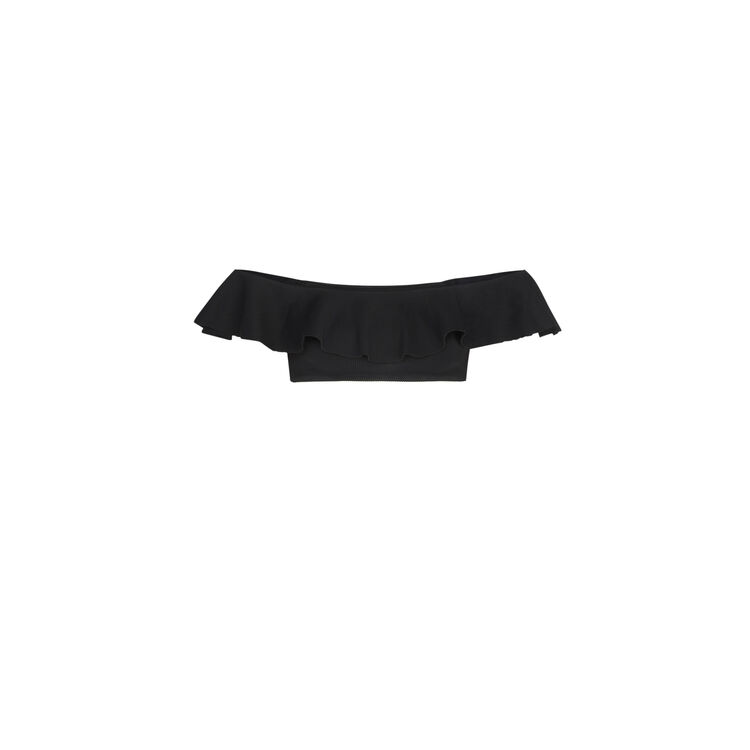 Top de bikni de hombros descubiertos Sabliz, negro Top de bikni de hombros descubiertos Sabliz, negro;