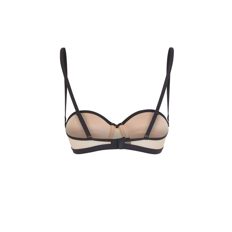 Sujetador bandeau push-up negro saturiz negro.