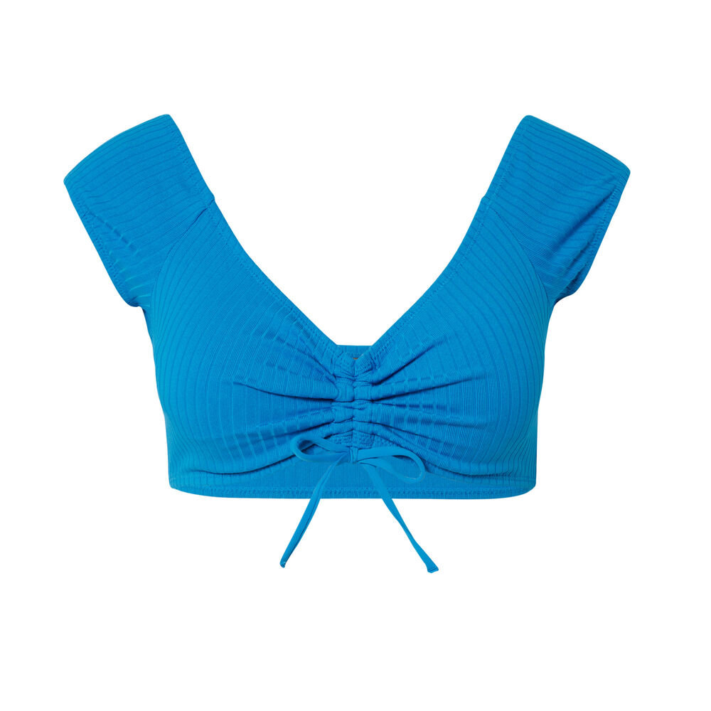 Parte de arriba de bikini con sujetador de un hombro - azul azul.