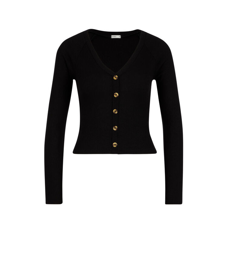 Top de manga larga liso sleevelongiz negro.