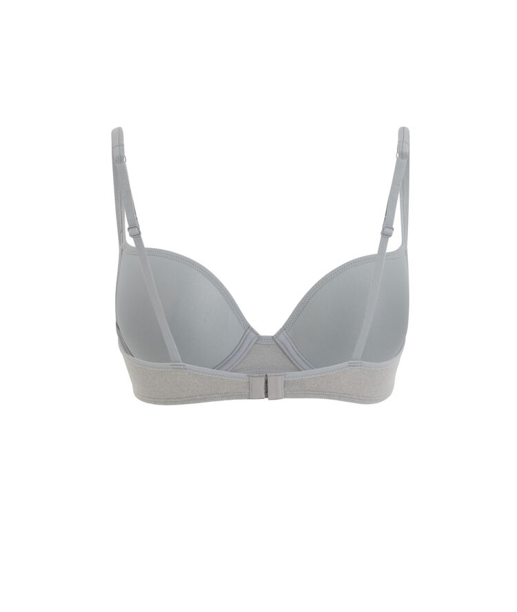 Sujetador gris con copa preformada gris.