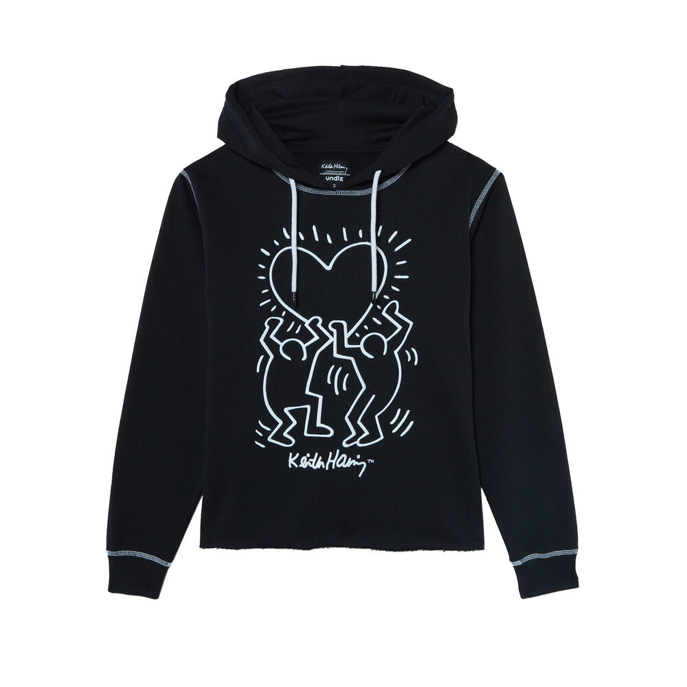 Sudadera con motivos de corazones keith haring - negro negro.