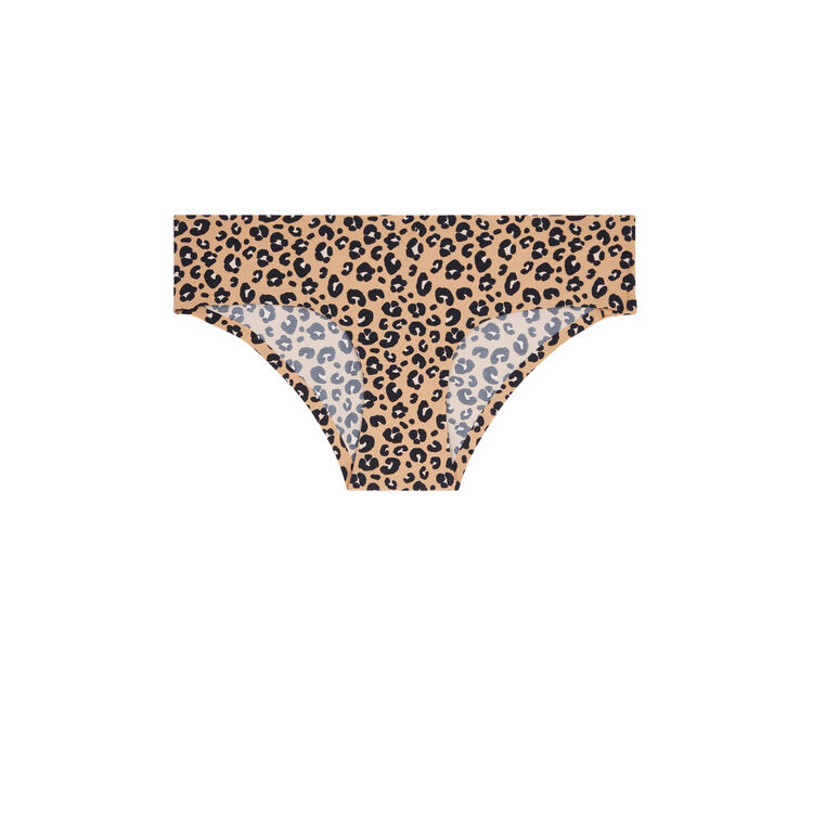 Shorty imprimé micro leopiz beige.