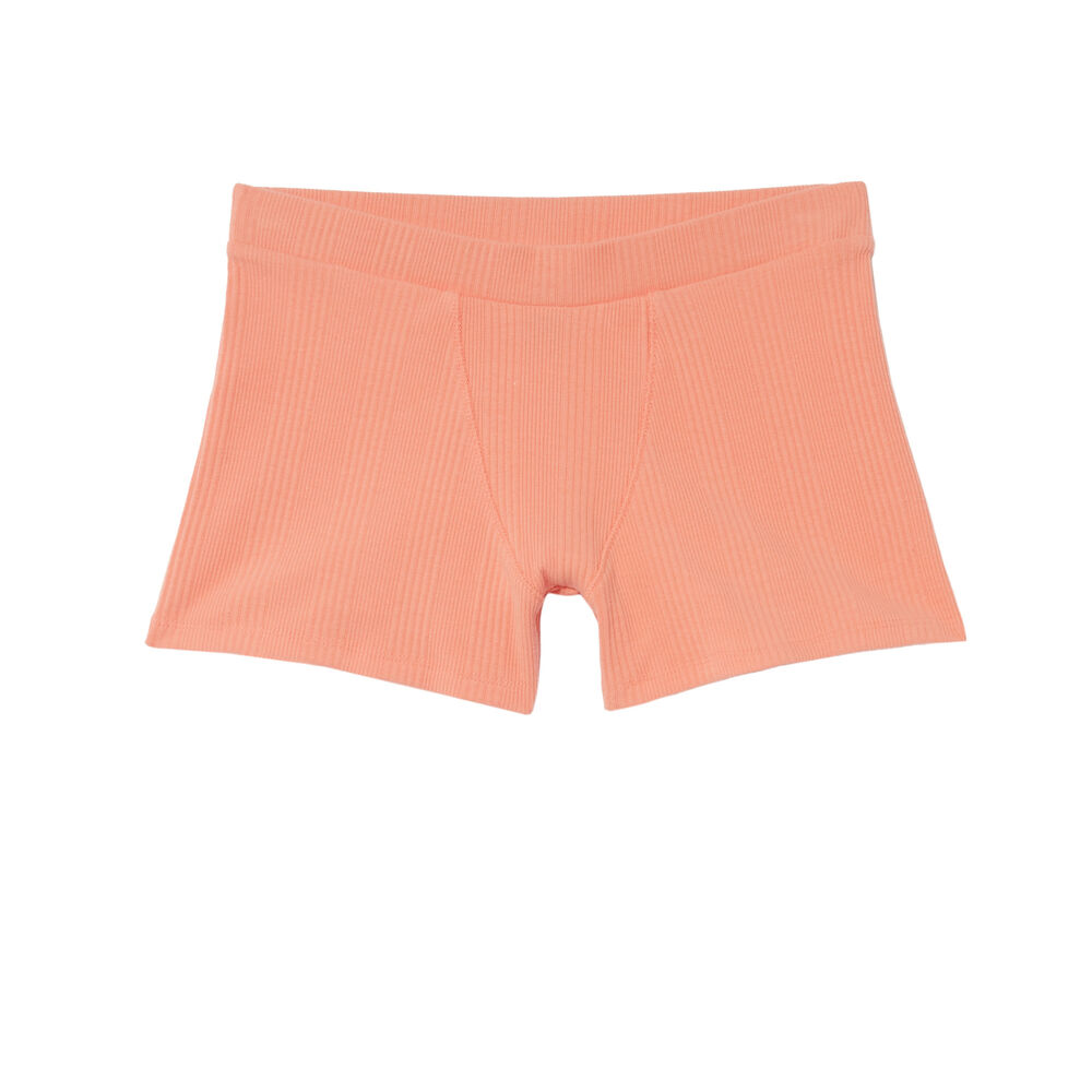 Short unisex de punto liso - melocotón naranja.