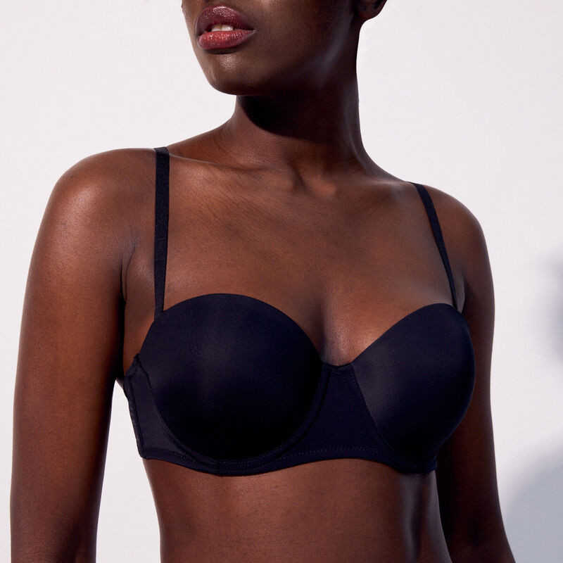 Sujetador bandeau de microfibra - negro Sujetador bandeau de microfibra - negro;