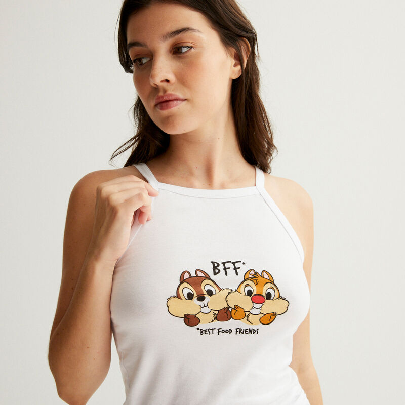 camiseta sin mangas Chip y Chop - blanca camiseta sin mangas Chip y Chop - blanca;