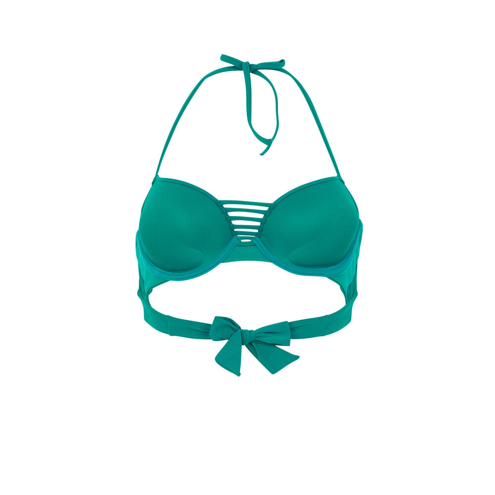 Parte de arriba de bikini push-up - azul azul.